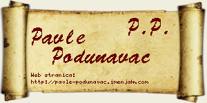 Pavle Podunavac vizit kartica